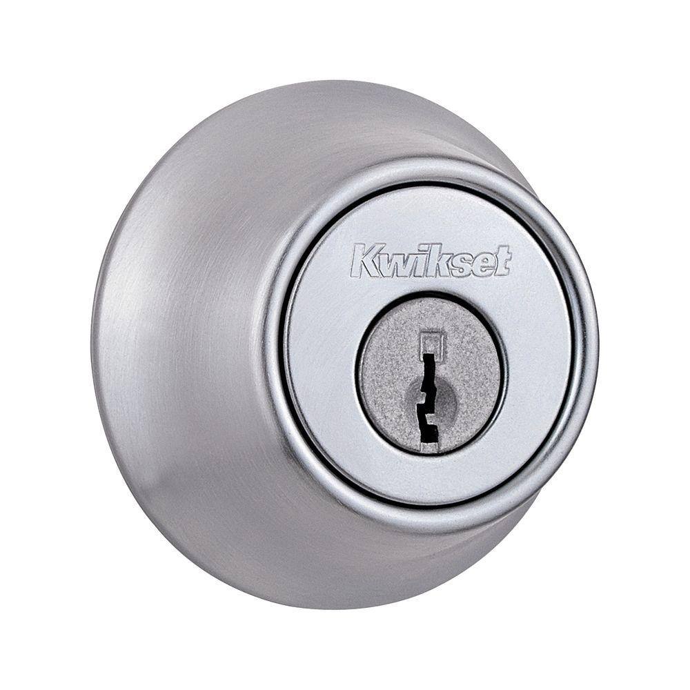 Kwikset 660 Single Cylinder Satin Chrome Deadbolt 660 26D CP The Home