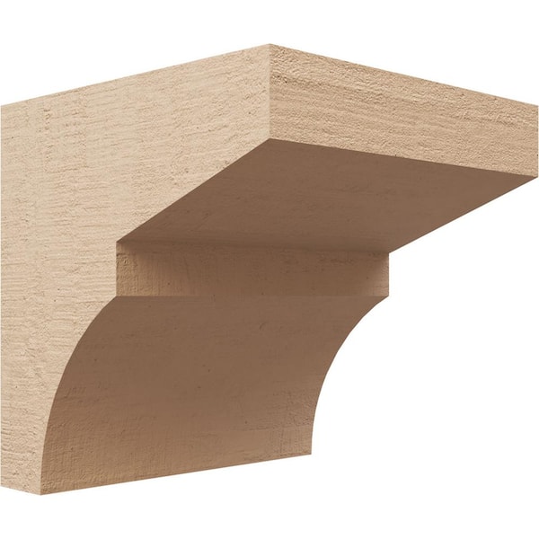 Ekena Millwork 11 in. x 11 in. x 11 in. Wide Monterey Rough Cedar Woodgrain TimberThane Corbel, Primed Tan