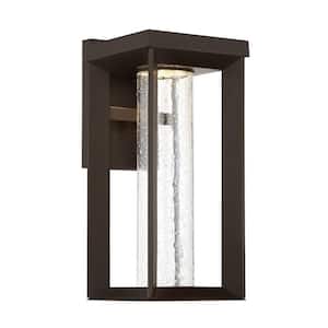 Shore Pointe Oil Rubbed Bronze Outdoor Hardwired Wall Mount Sconce with Integrated LED