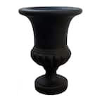 29 in. H in Aged Charcoal Stone Bulbous Urn