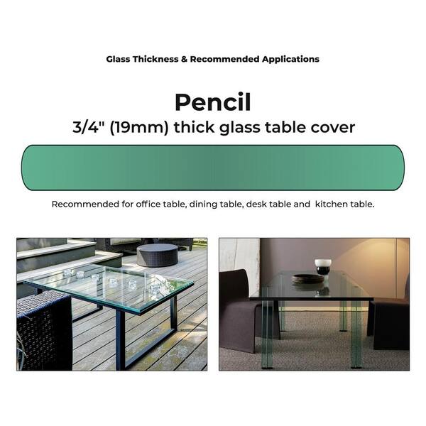 thumbnail image 2 of 18 X 30 Inch Rectangle Glass Table Top – Great For Nightstands 2 of 12