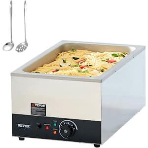 Commercial Food Warmer 24 qt. Bain Marie 1200W Electric Buffet Warmer Soup Warmer Stove Steam