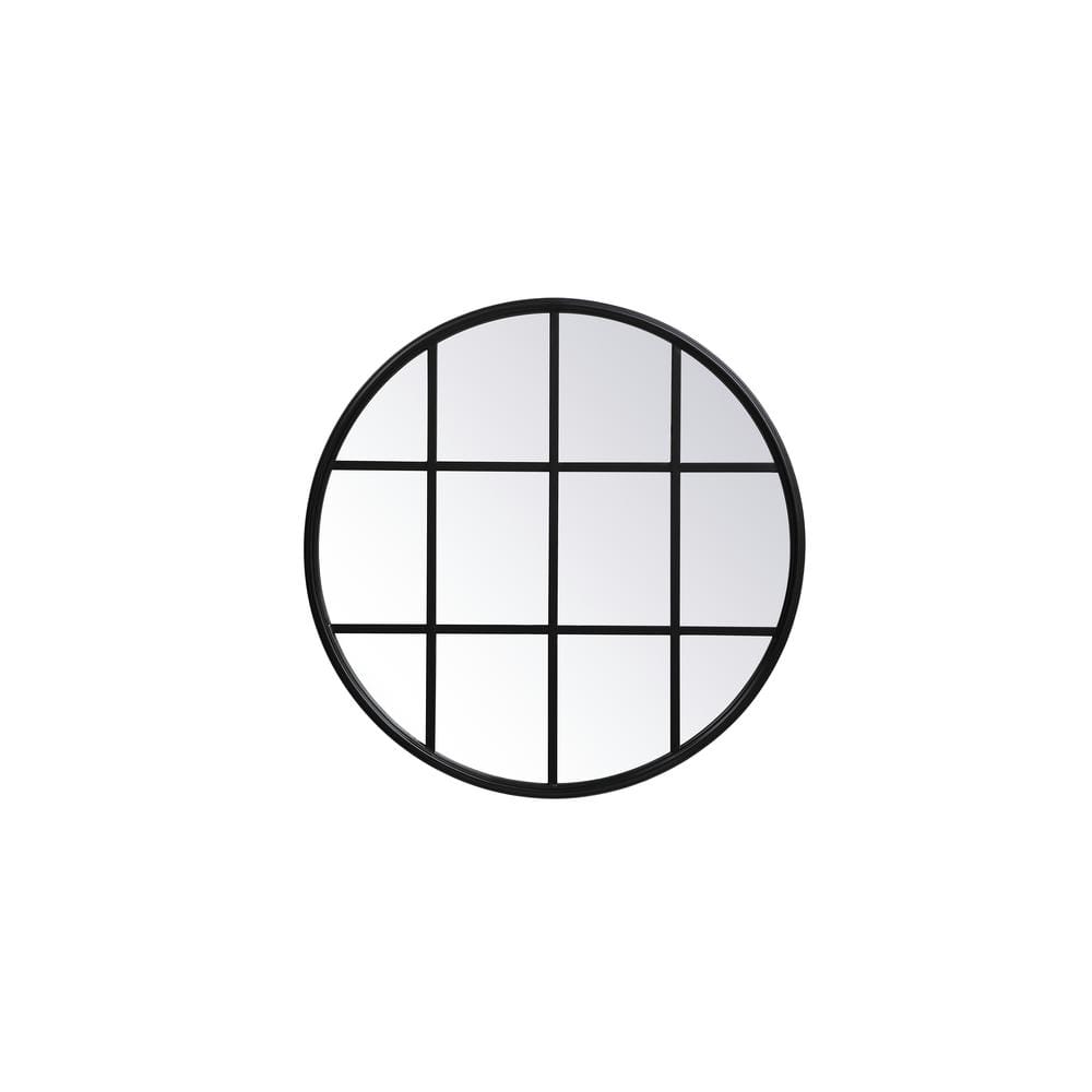 Timeless Home 28 in. W x 28 in. H x Midcentury Modern Windowpane Metal