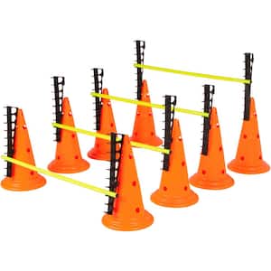 20 in. Adjustable Hurdle Cone Set - 8 Cones and 4 Poles
