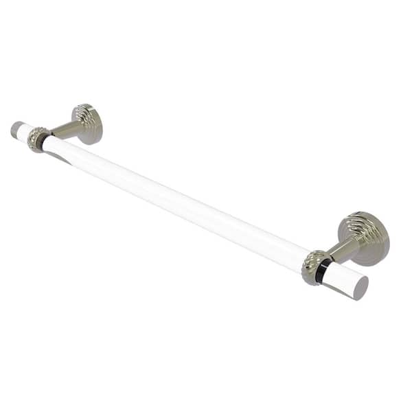 Allied Brass Pacific Beach 18 in. Towel Bar with Twisted Accents in Polished Nickel
