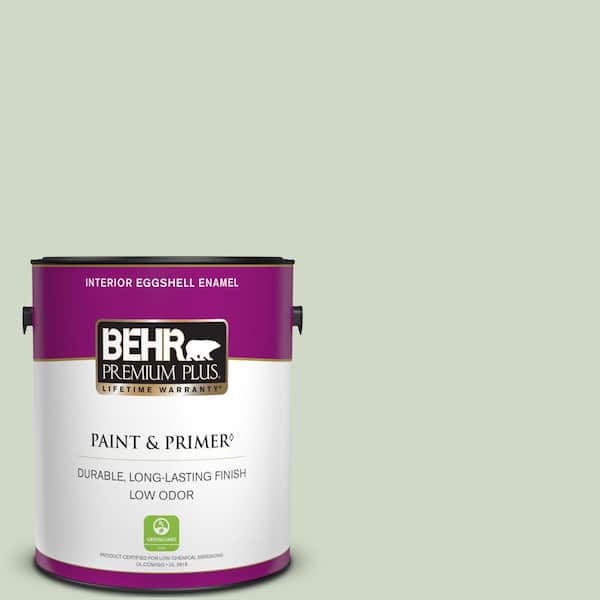 BEHR PREMIUM PLUS 1 gal. Home Decorators Collection #HDC-CT-25 Bayberry Frost Eggshell Enamel Low Odor Interior Paint & Primer