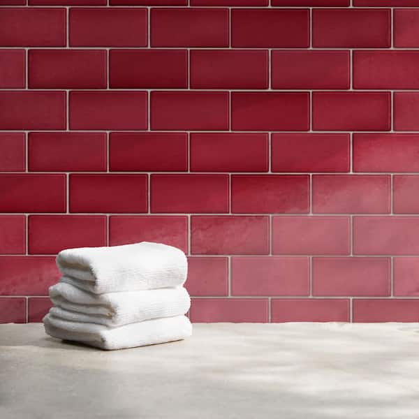 Antic Special Red Moon 3 in. x 6 in. Ceramic Wall Tile (4.16 sq. ft./Case)
