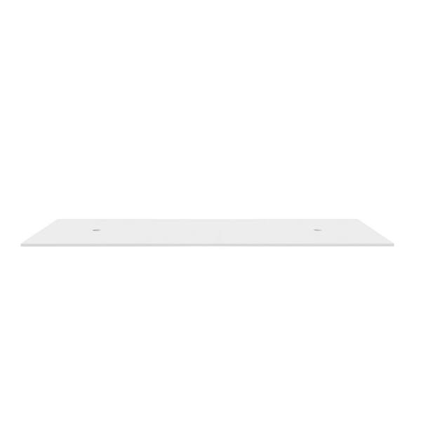castellousa 60 in. Rectangular Bathroom Countertop Shelf in White Solid