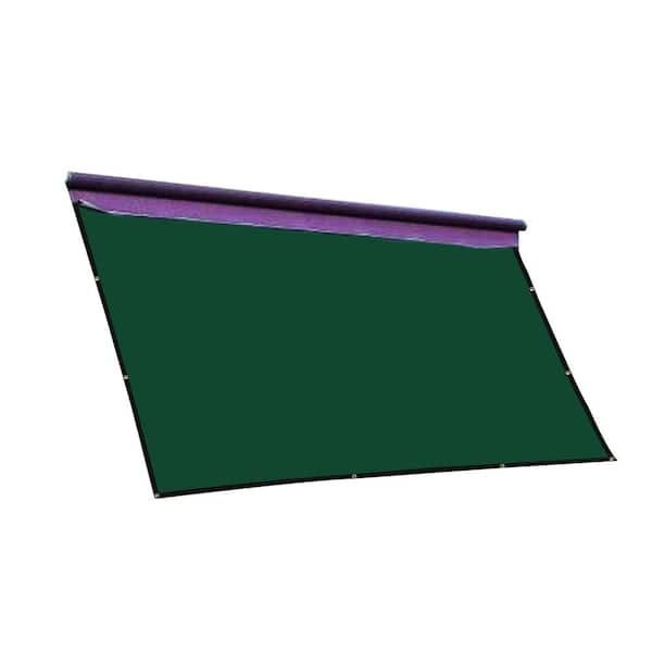 Shatex 8 ft. x 8 ft. RV Awning Privacy Screen Shade Panel Kit Sunblock Shade Drop, Dark Green