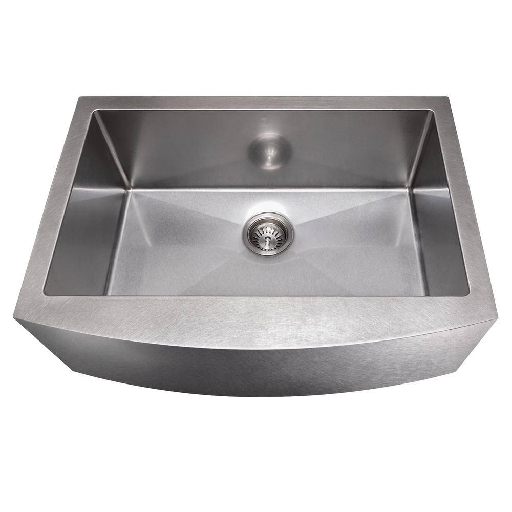 Zermatt 30" Stainless Steel Farmhouse Apron Single Bowl Sink