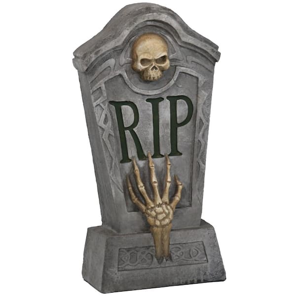 Sunnydaze Decor 24 in. RIP Graveyard Tombstone Halloween Decoration
