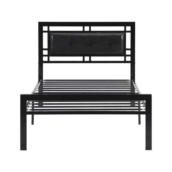 GZMR Twin Size Black Metal Bed Frame