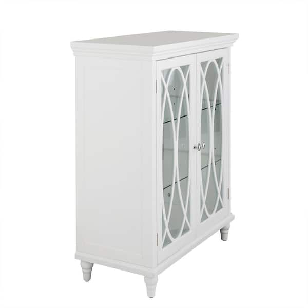 Florence 26 in. W x 12-1/2 in. D x 32 in. H Double Door Floor Cabinet in White