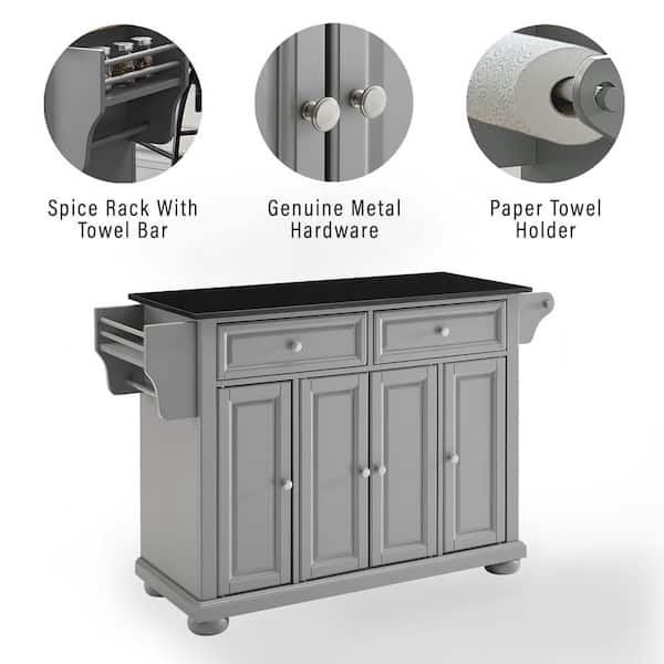Reviews for CROSLEY FURNITURE Alexandria Gray Kitchen Island with