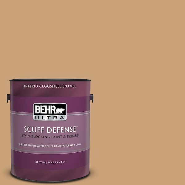 BEHR ULTRA 1 gal. #BXC-70 Fresh Sawdust Extra Durable Eggshell Enamel Interior Paint & Primer
