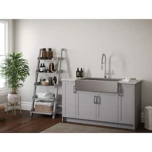 Home Laundry Room 56.75 in. H x 63.25 in. W x 26.3 in. D Cabinet Set in Gray (7-Piece)