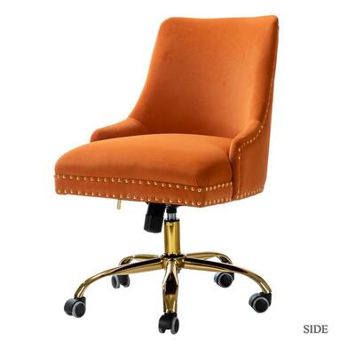 Bella Orange Nailhead Swivel Task Chair