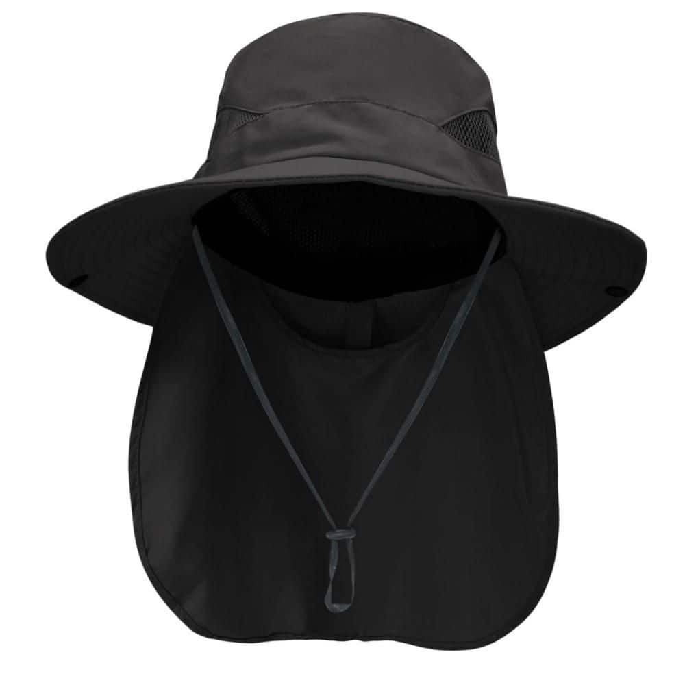 Wide Brim, Waterproof Bucket Sun Hat (1-Pack), UPF 50+ UV Protection Neck Flap Foldable Safari Fishing Hat, Black price history on PriceWatchPro