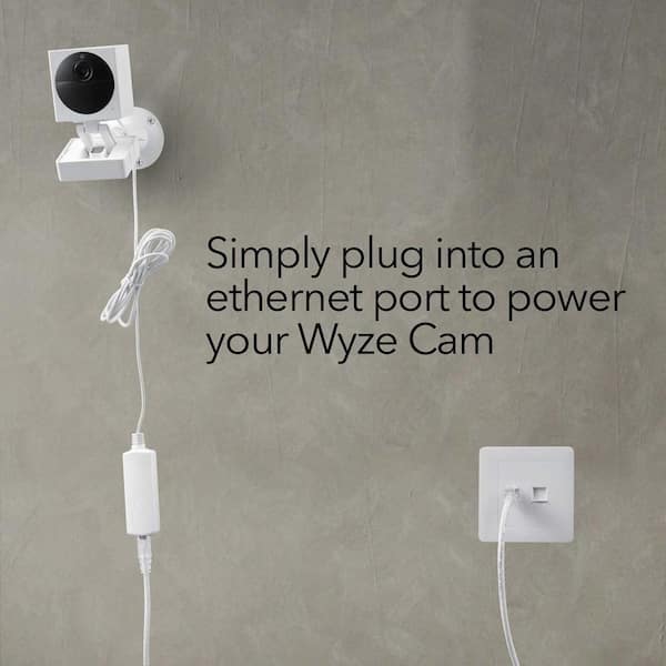 Wasserstein PoE Adapter for Wyze Cam V3/Outdoor - Continuously Power Your  Security Cam with USB Ethernet Adapter WyzePoEWhiteUS - The Home Depot