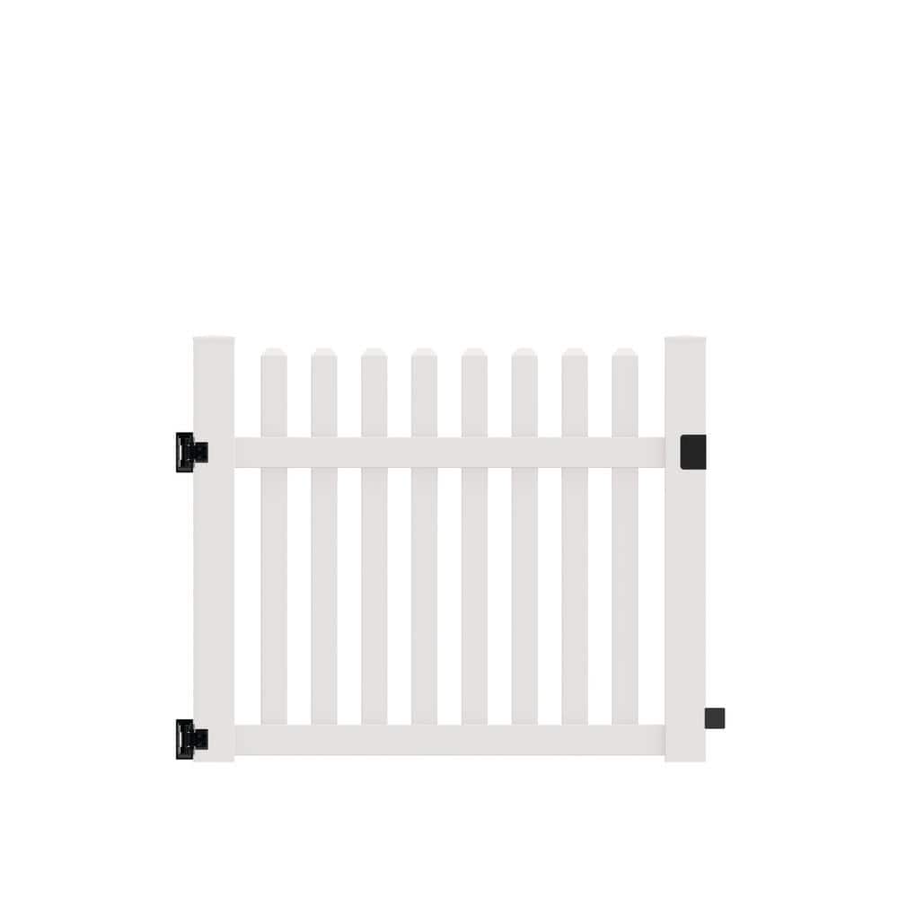 Seneca Straight 5 ft. W x 4 ft. H White Vinyl Un-Assembled Fence Gate price history on PriceWatchPro