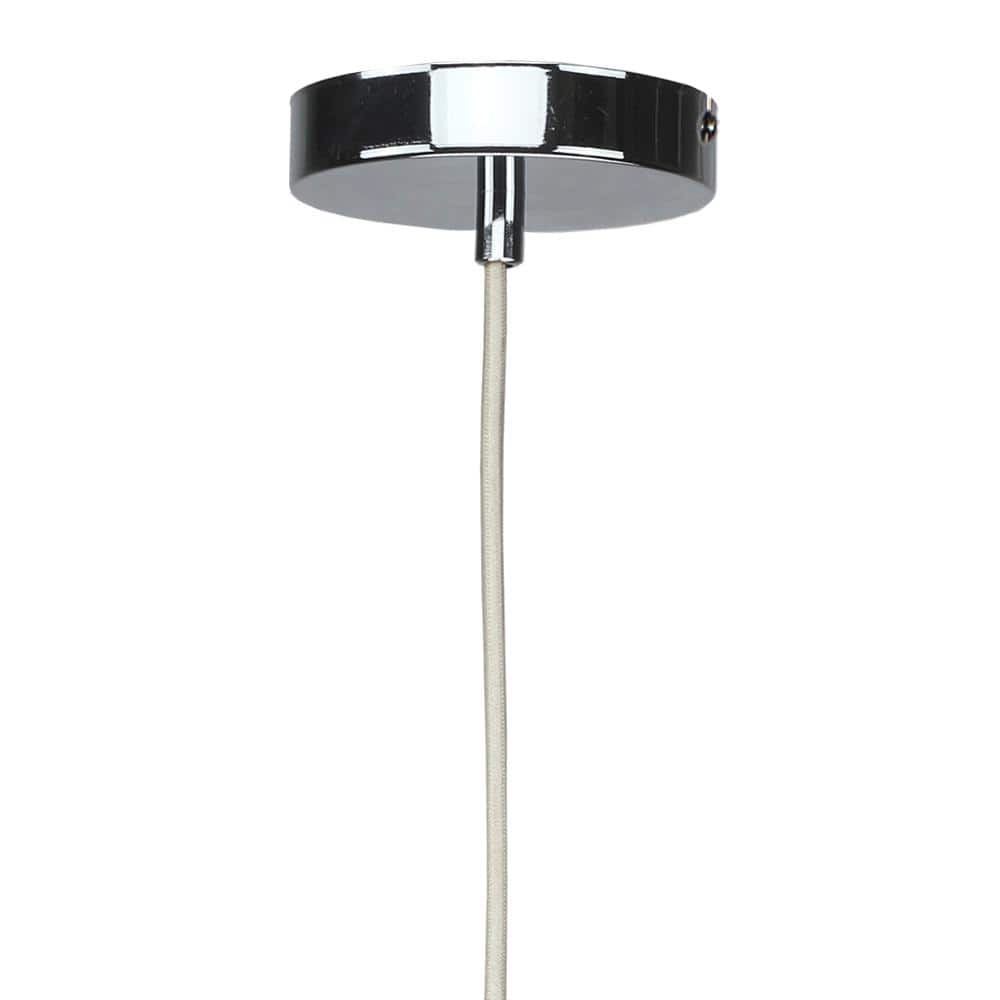 Exquisite Artichoke-Inspired White and Wood 20" Ceiling Fixture