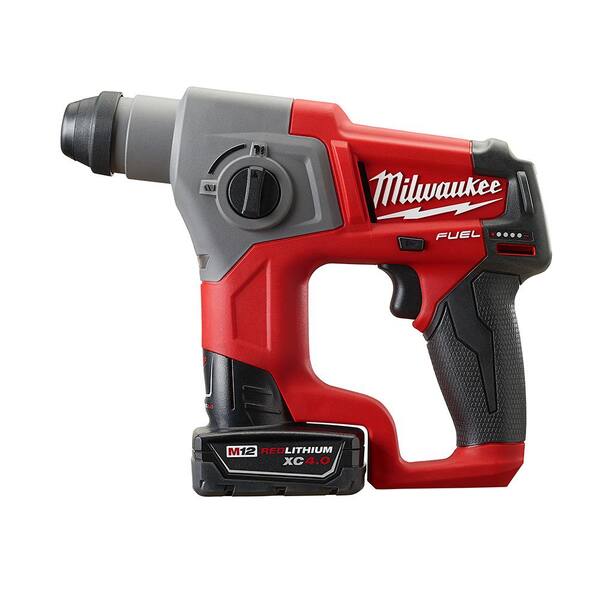 Milwaukee M12 Fuel 12V Lithium-Ion Brushless Cordless 5/8 in. SDS-Plus Rotary Hammer Kit with M12 Fuel Compact Band Saw