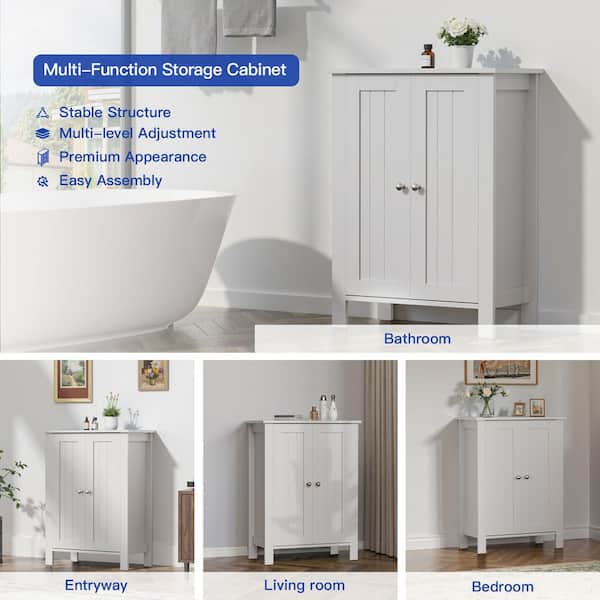 KULLAVIK 23.62 in. W x 11.81 in. D x 31.50 in. H White