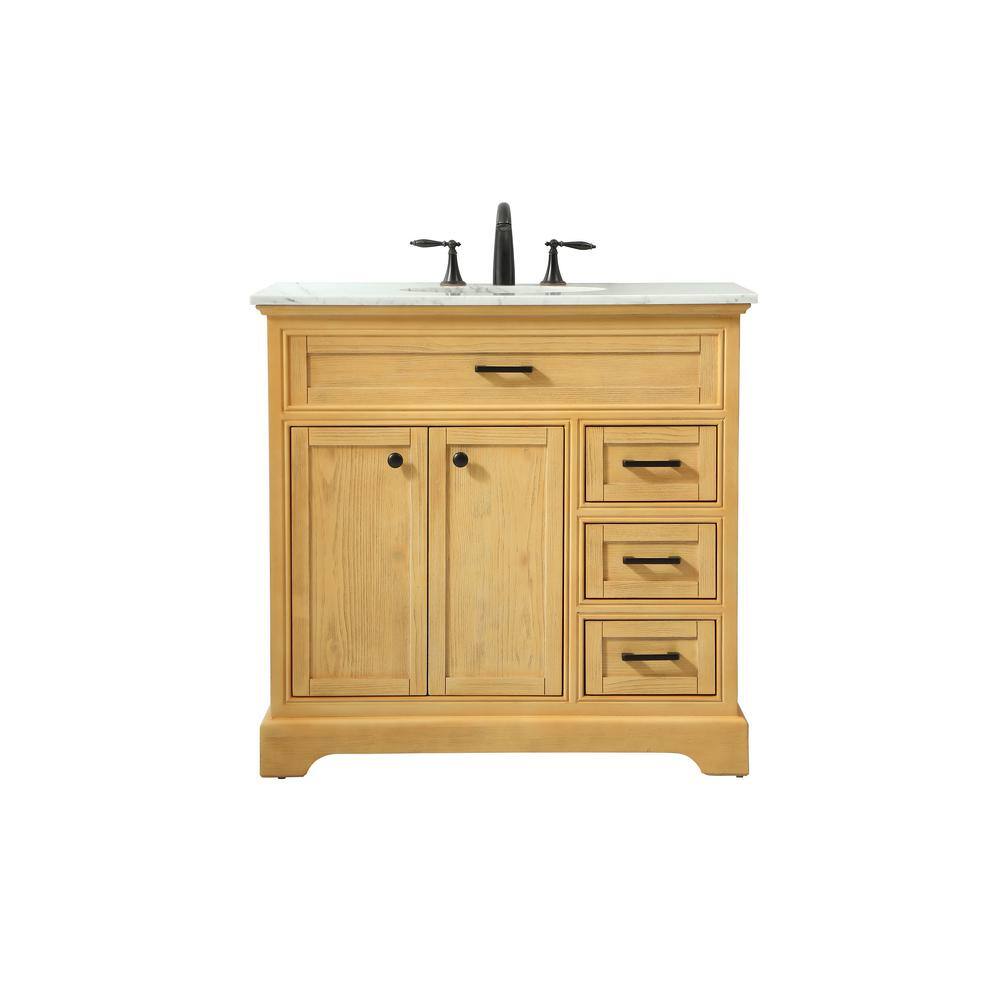 Simply Living 36 in. W x 21.5 in. D x 35 in. H Bath Vanity in Natural Wood 