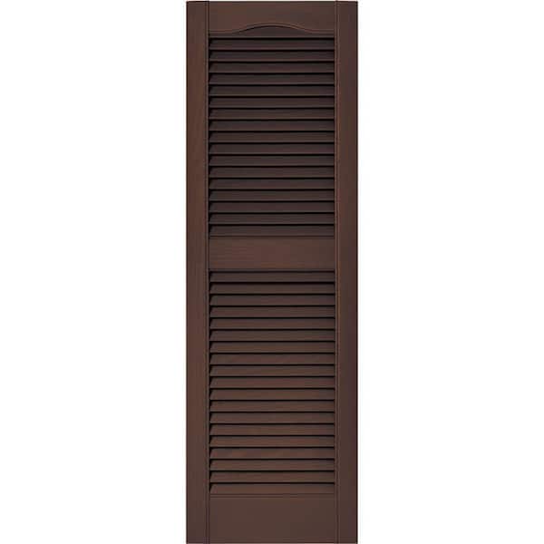Builders Edge 14.5 in. x 48 in. Louvered Vinyl Exterior