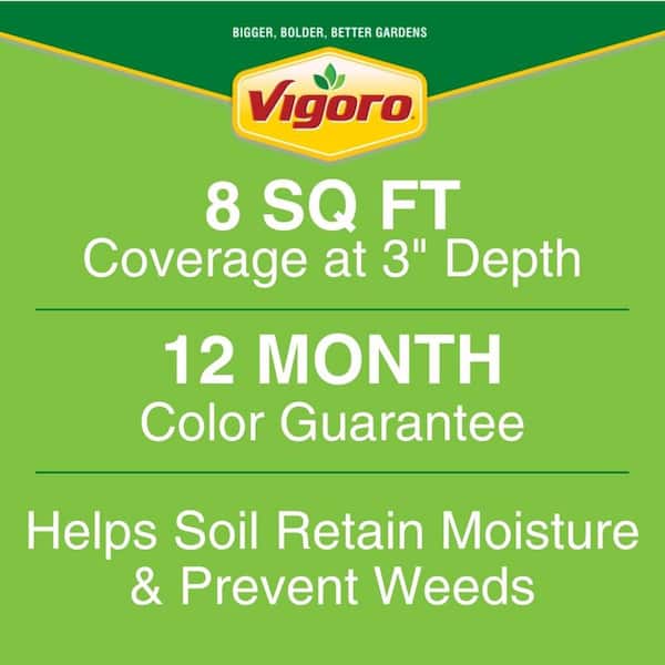 Vigoro 2 cu. ft. Premium Black Wood Shredded Bagged Mulch