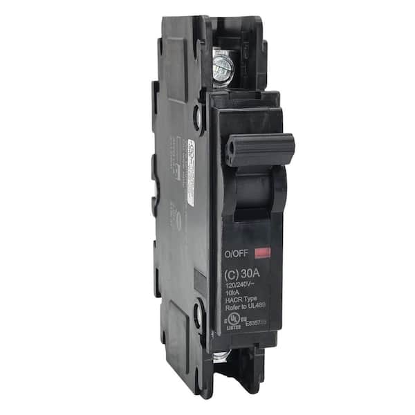 MCB 30 Amp 1-Pole, 120/240V AC, DIN Rail or Surface Mount. UL 489 Listed