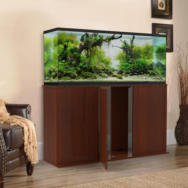 Aquatic Fundamentals Aquarium Fundamentals Serene Cherry 28.25 in. Accent Cabinet with 2 Shelves with Swing Out Door for 55 gal. Aquariums