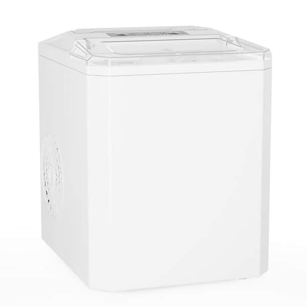 Alejandro 8.86 in. 26 lbs. Bullet Countertop Portable Ice Maker in White for Home Kitchen Office Bar Party
