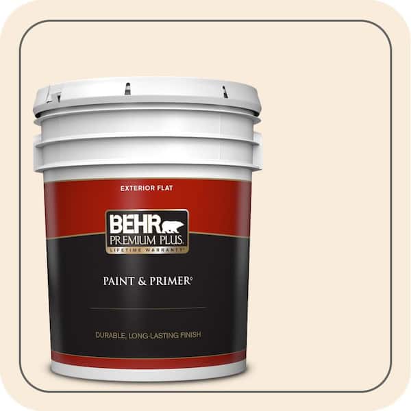 5 gal. #PPH-12 Ivory Flat Exterior Paint & Primer