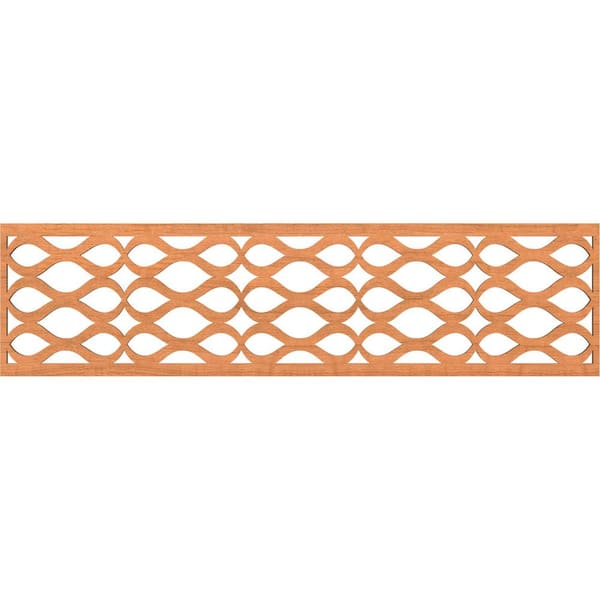 Ekena Millwork Somerset Fretwork 0.375 in. D x 47 in. W x 12 in. L Cherry Wood Panel Moulding