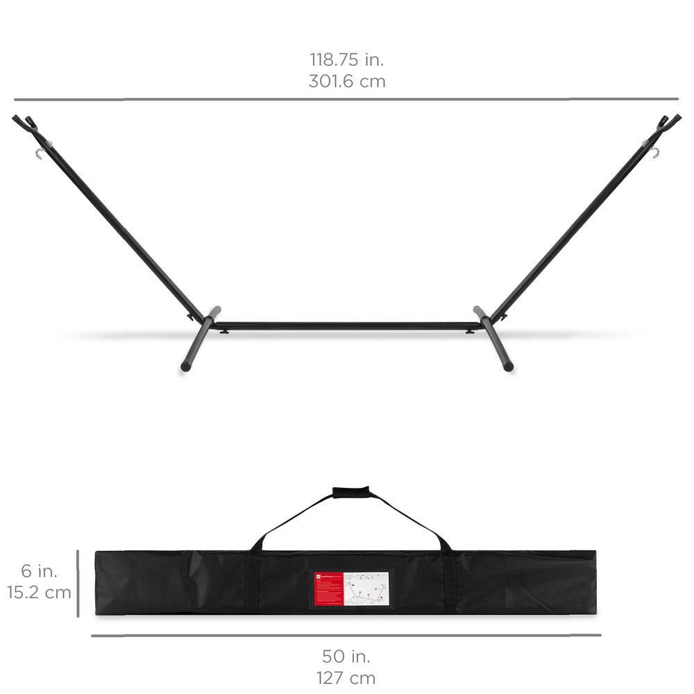 Desert Stripes 2-Person Cotton Hammock with Steel Stand