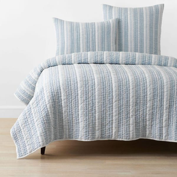Company Cotton Stripe Blue Full/Queen Cotton Quilt
