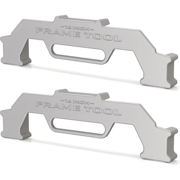16 in. 100% Cast Aluminum Framing Spacing Tool, Premium Wall Stud Framing Tool, Precision Measurement Jig Tool, 2-Pieces