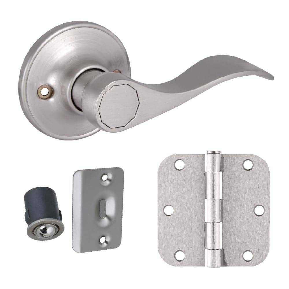 French Door Hardware Kit, Springdale Dummy Door Lever, Drive-In Ball Catch 