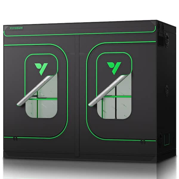 8 ft. x 4 ft. High Reflective Mylar Pro Grow Tent with 2000D Oxford Canvas, Heavy-Duty Metal Support