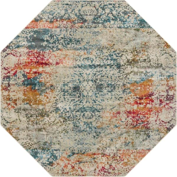 Unique Loom Baracoa Panamericana Cream 8' 2 x 8' 2 Area Rug
