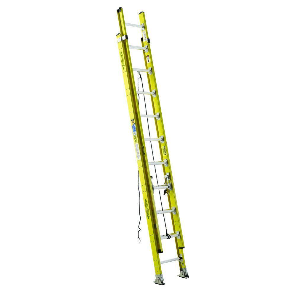Werner 20 ft. Fiberglass Round Rung Extension Ladder with 375 lb. Load