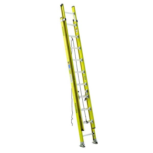 Werner 24 ft. Fiberglass Round Rung Extension Ladder with 375 lb. Load Capacity Type IAA Duty Rating