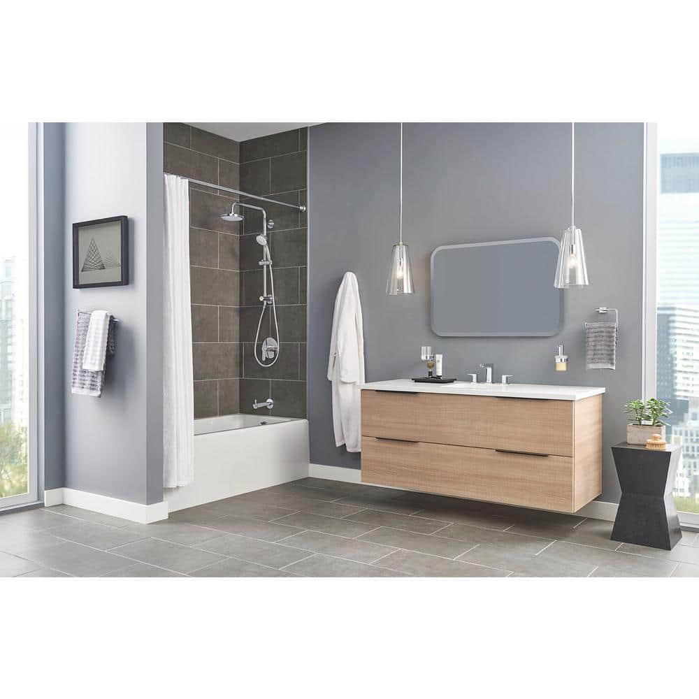 Tallinn Polished Chrome Modern Widespread Bathroom Faucet