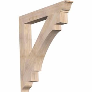 5.5 in. x 48 in. x 48 in. Douglas Fir Merced Traditional Smooth Bracket