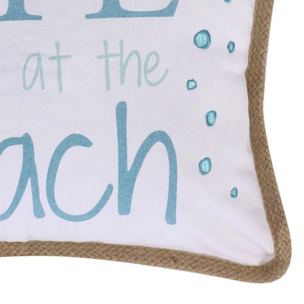 Levtex Home Teal Life Is Better by The Sea Pillow