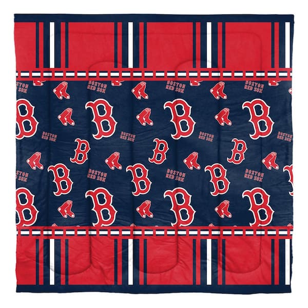 Rotary 5-Piece Multi-Colored Boston Red Sox Queen Size Bed in a Bag Set