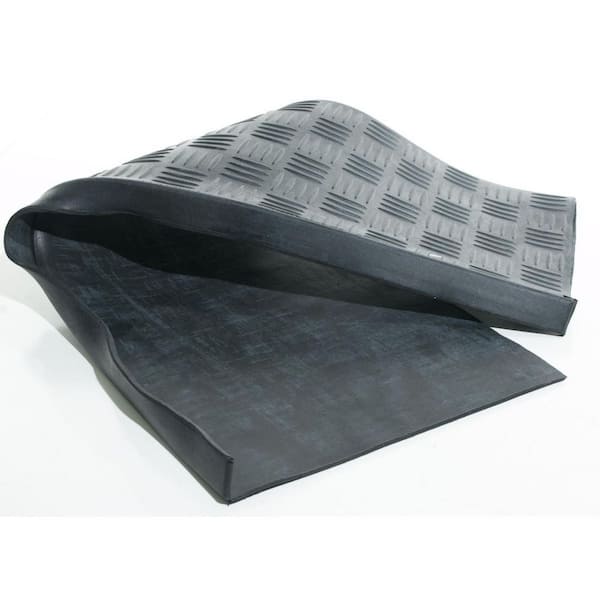 30 in. x 9 in. Black Rubber Outdoor Door Mat