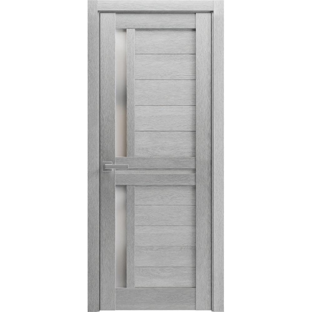 7288 30 in. x 80 in. Right-Hand/Inswing Solid Frosted Glass Light Grey Oak Single Prehung Interior Door with Hardware price history on PriceWatchPro