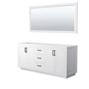 Miranda 71 in. W x 21.75 in. D Double Bath Vanity Cabinet Only with Mirror in White
